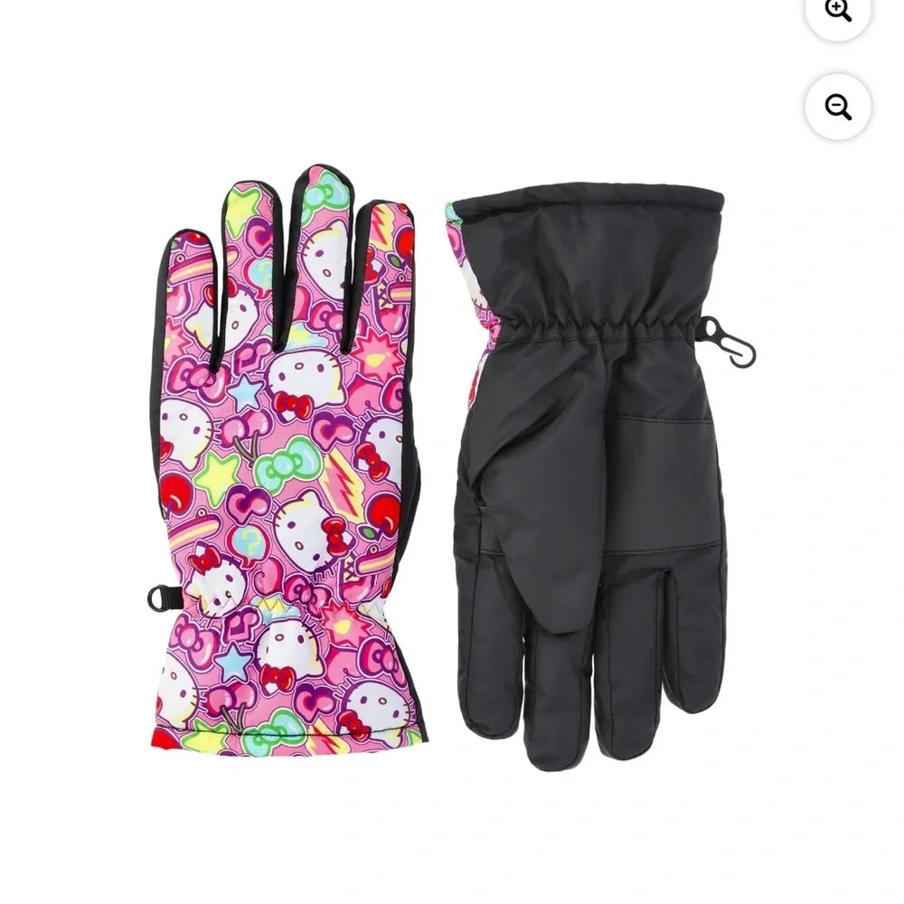 Hello Kitty Pink Kids Ski Gloves Size Large/XL